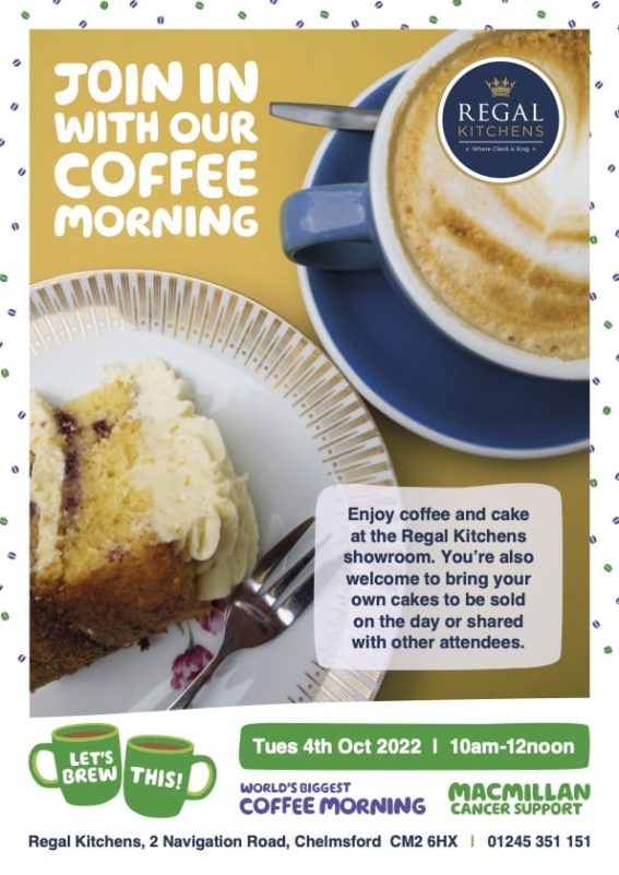 Regal Macmillan Coffee Morning 4th Oct 2022 A4 Poster